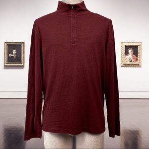 J.CREW 3/4 Zip Cotton Pullover Style 02638 Large